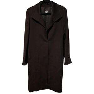 Cinzia Rocca Italian Wool & Angora Dark Chocolate Brown Over Coat